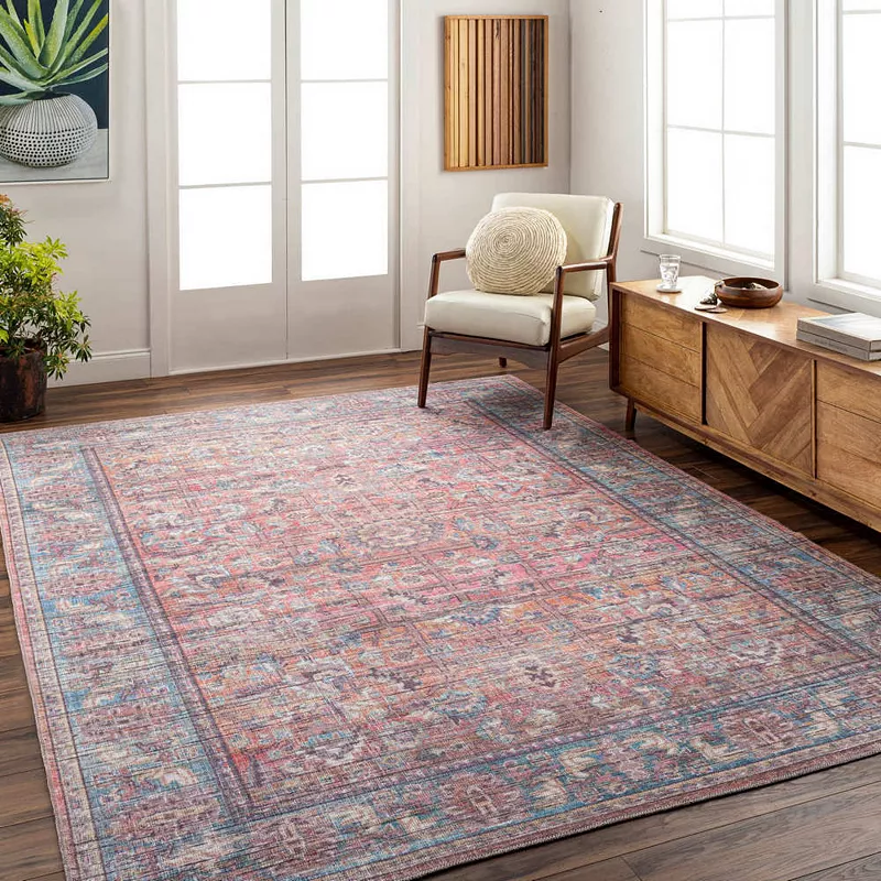 Mauckport Traditional Washable Area Rug