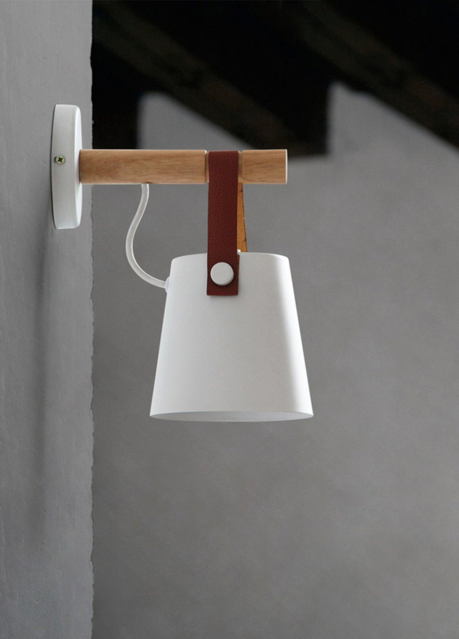 Wooden Conical Wall Light