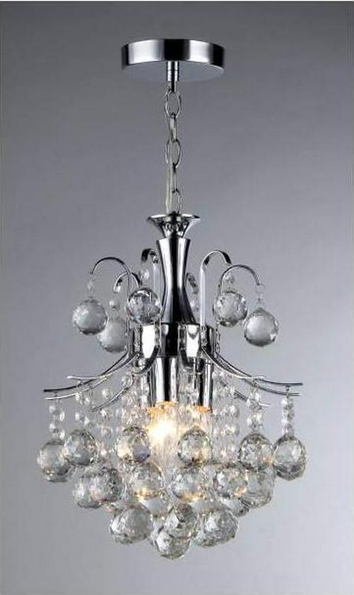 Cyan 3-light Crystal Chandelier