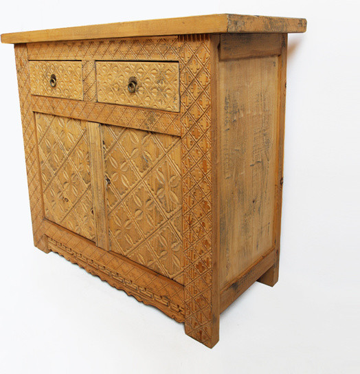 Carved Pine Side Cabinet   Traditional   Accent Chests And Cabinets   by Design Mix Furniture  Houzz