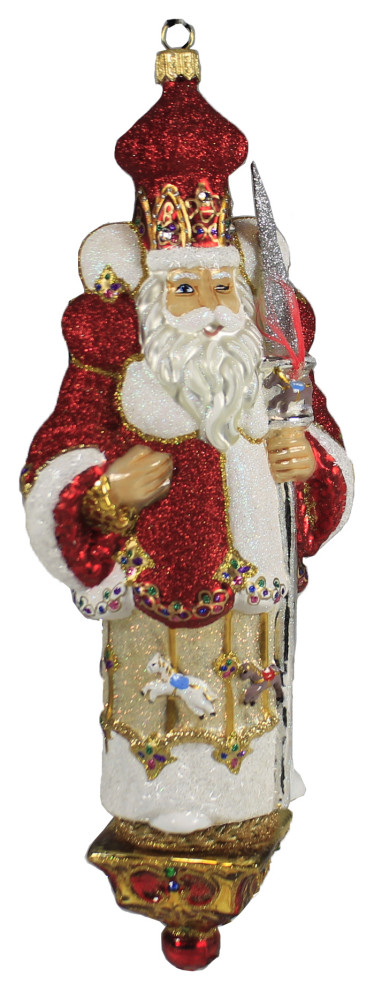 Holiday Ornament Oh Santa! Glass Christmas Couture Ornament Lcc19004   Christmas Ornaments   by Story Book Kids Inc  Houzz