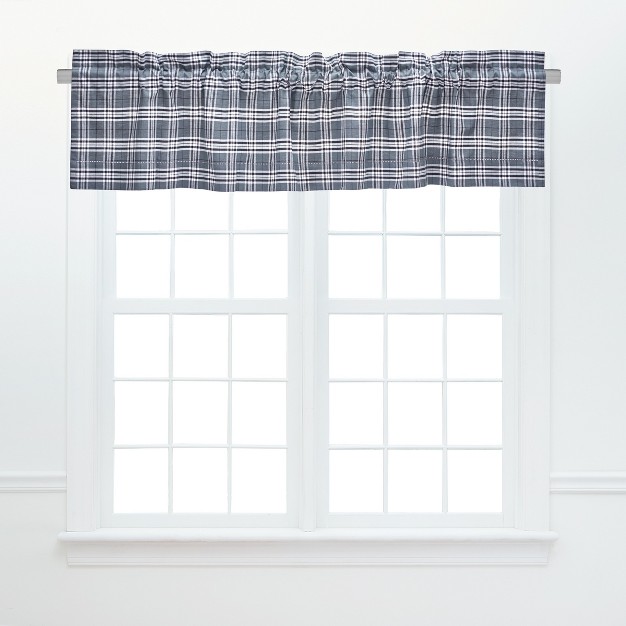 C amp f Home Max Plaid Navy Blue Valance Collection