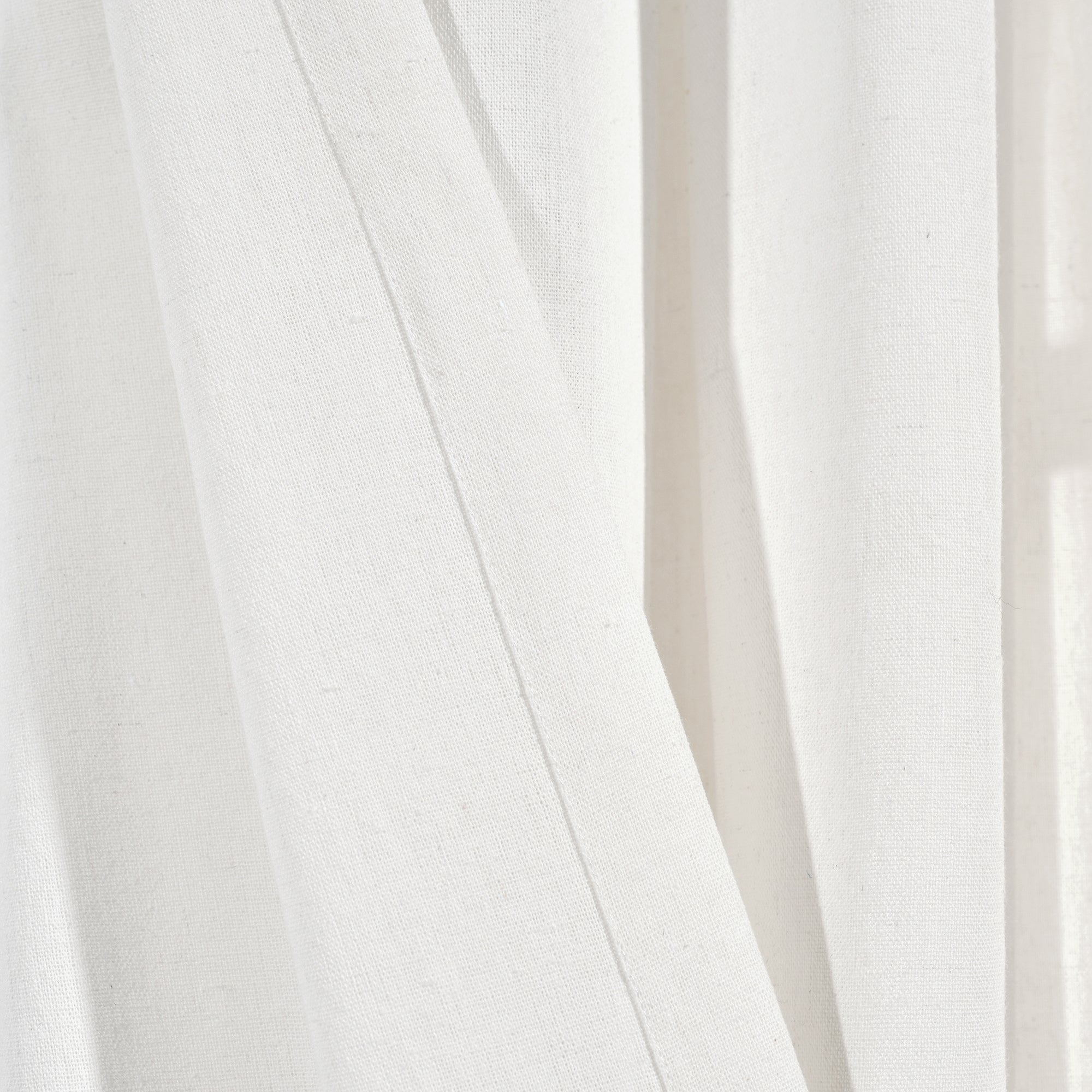 Linen Button Pinched Pleat Window Curtain Panel