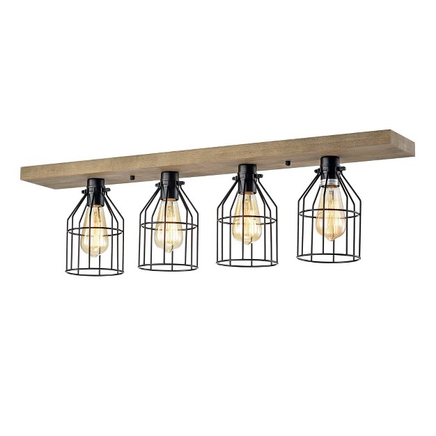 X 35 quot X 9 quot 4 light Barn Daisy Road Pendant Black Warehouse Of 