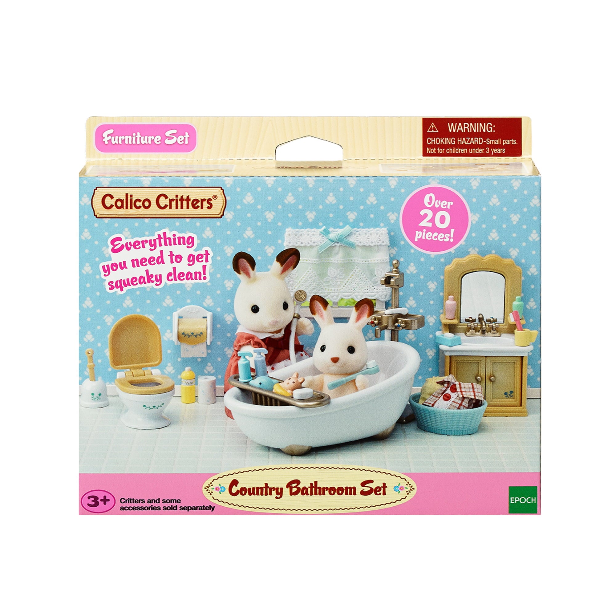 Calico Critters Country Bathroom Set, Dollhouse Furniture and Accessories