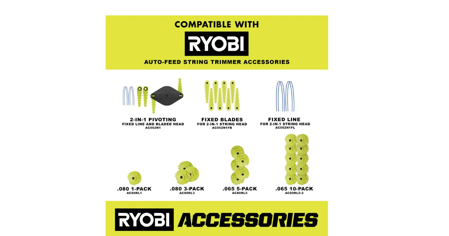 RYOBI P2080 ONE+ 18V 13 in. Cordless Battery String Trimmer/Edger with 4.0 Ah Battery and Charger