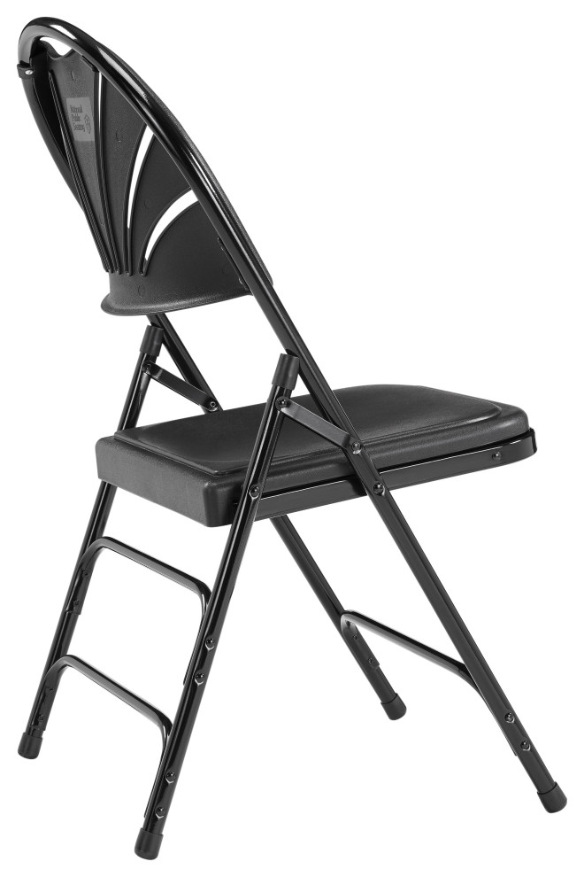 NPS 1100 Fan Back With Triple Brace Double Hinge Folding Chair  Set of 4   Contemporary   Folding Chairs And Stools   by National Public Seating  Houzz