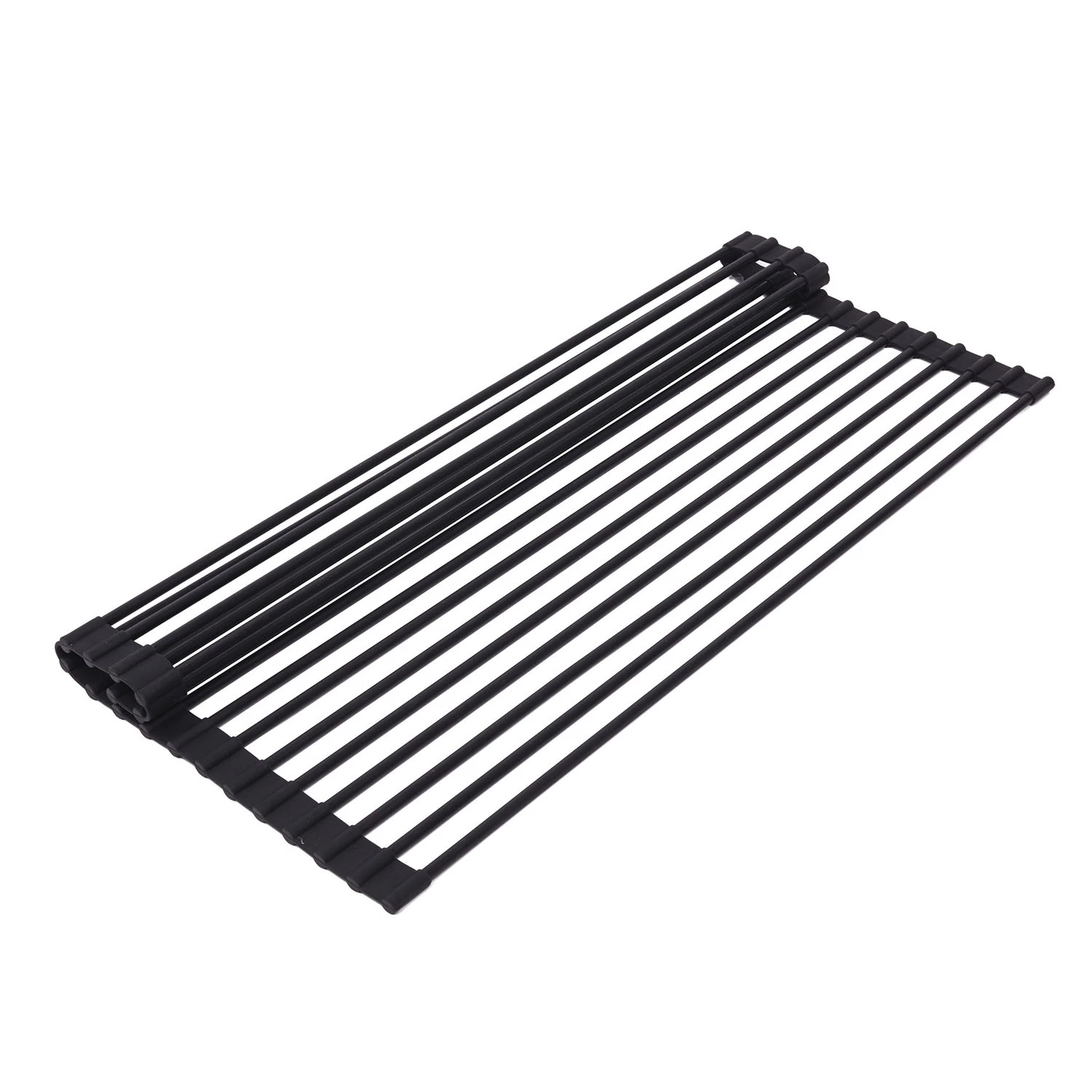 True and Tidy， Multi-Purpose Over The Sink Roll-Up Drying Rack， DR-881， Black