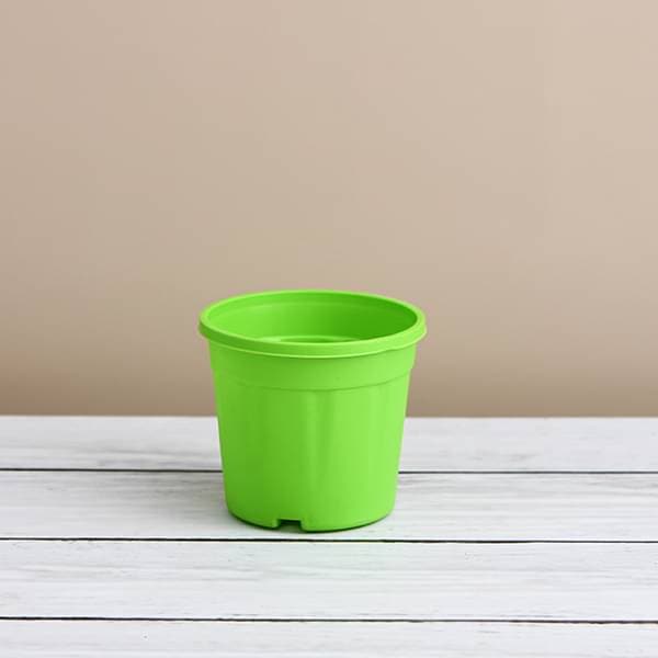 6 inch (15 cm) Grower Round Plastic Pot (Green) (set of 6)