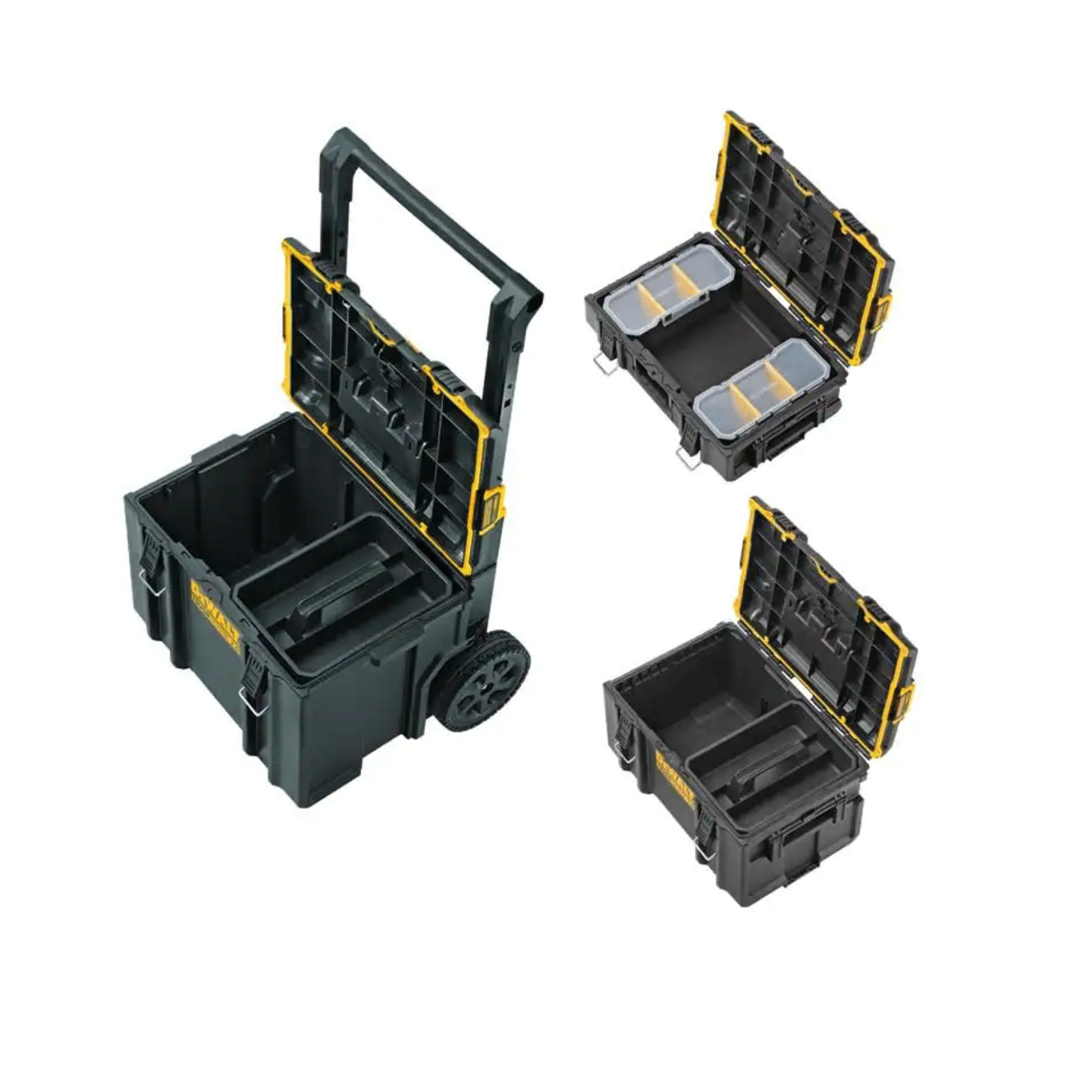 Dewalt ToughSystem 2.0 Small Tool Box with Bonus 22 in. Medium Tool Box and 24 in. Mobile Tool Box， 3-Piece Set Dwst08165w00450