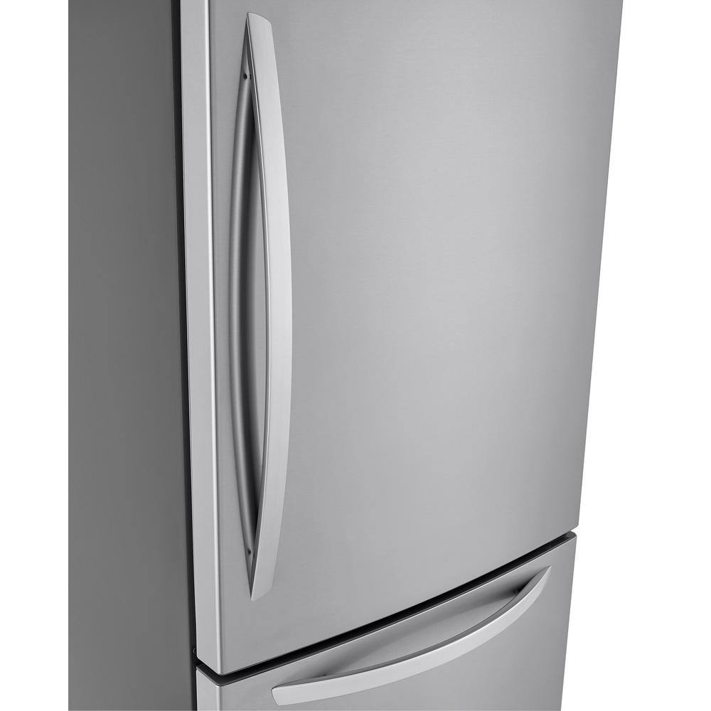 LG 33 in. W 26 cu. ft. Bottom Freezer Refrigerator w Multi-Air Flow and Smart Cooling in PrintProof Stainless Steel LRDCS2603S