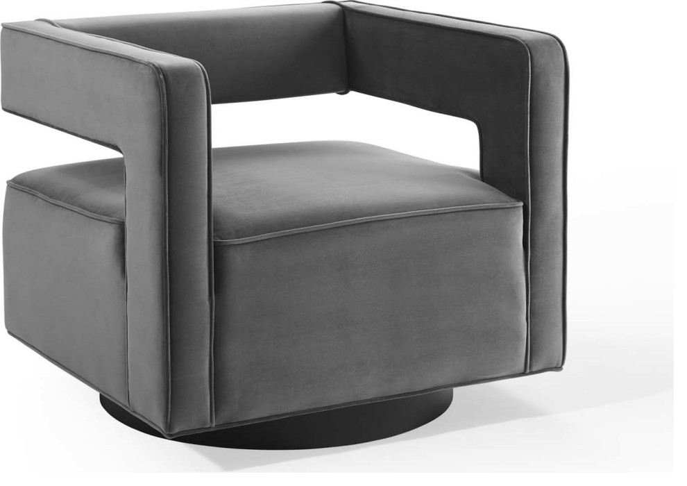 Grant Swivel Armchair   Transitional   Armchairs And Accent Chairs   by HedgeApple  Houzz