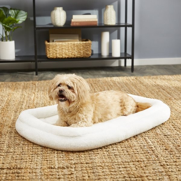 MidWest Quiet Time Deluxe Fleece Double Bolster Dog Crate Mat