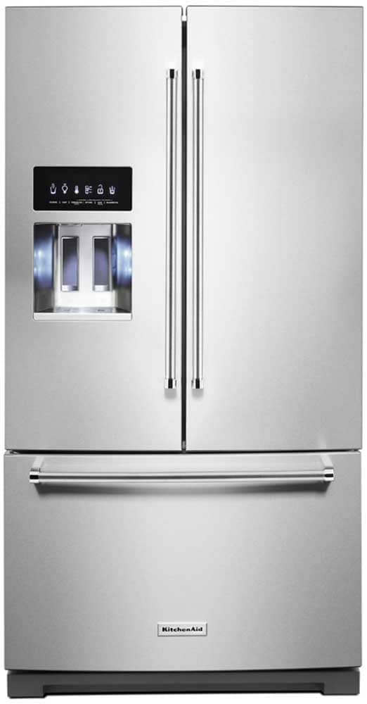 KitchenAid 36 PrintShield Stainless Steel French Door Refrigerator With Exterior Ice And Water