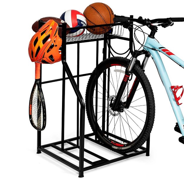 Birdrock Home 2 Bike Stand Rack With Storage