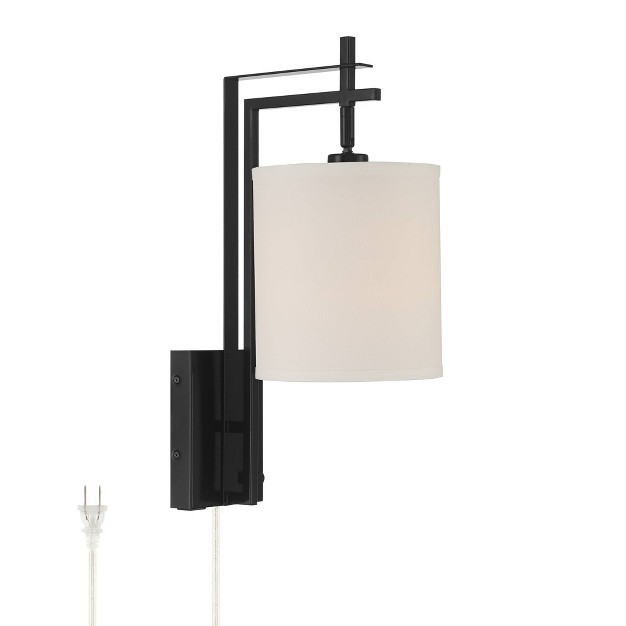 Fixture With A c Usb Charging Ports Linen Shade For Bedroom Reading