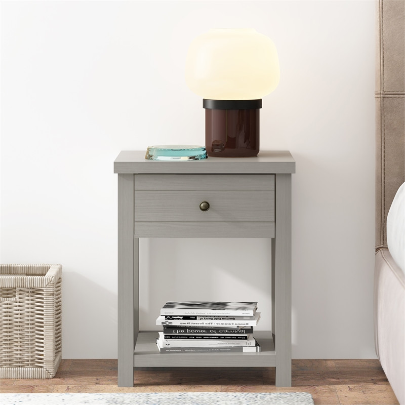 Living Essentials by Hillsdale Harmony Wood Accent Table in Gray   Transitional   Side Tables And End Tables   by Homesquare  Houzz