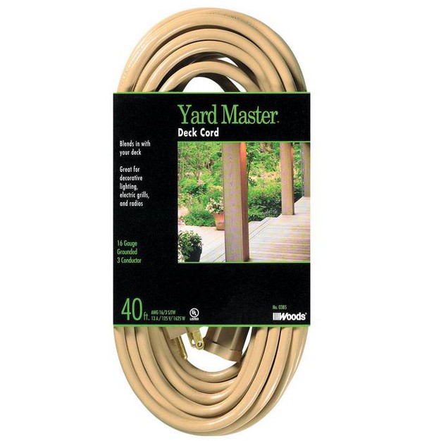 Woods Yard Master Outdoor 40 Ft L Beige Extension Cord 16 3