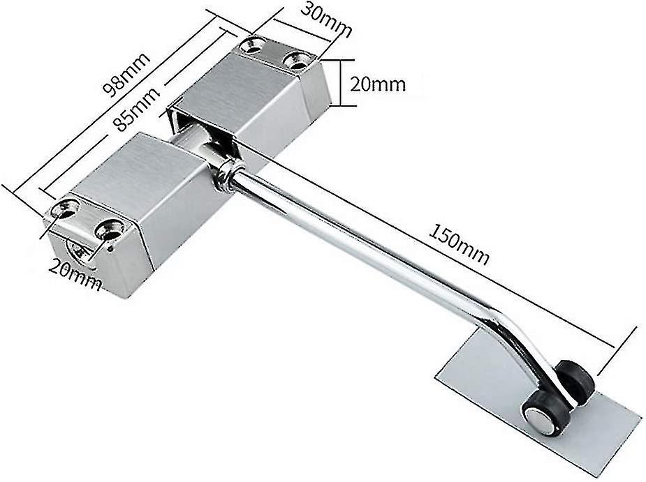 Internal Automatic Door Closer Automatic Spring Closer Adjustable Tension