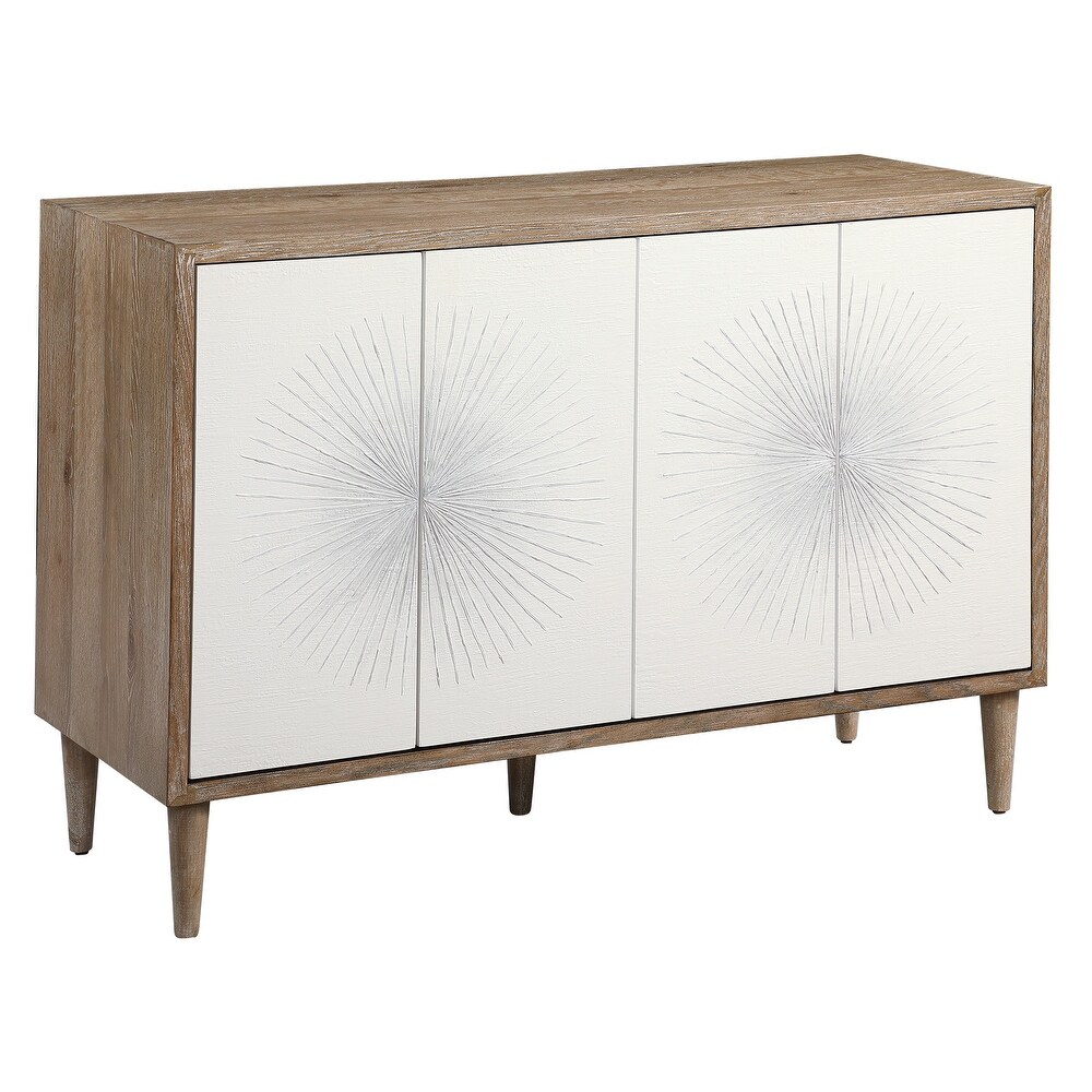 Uttermost Dani 4 door White Cabinet