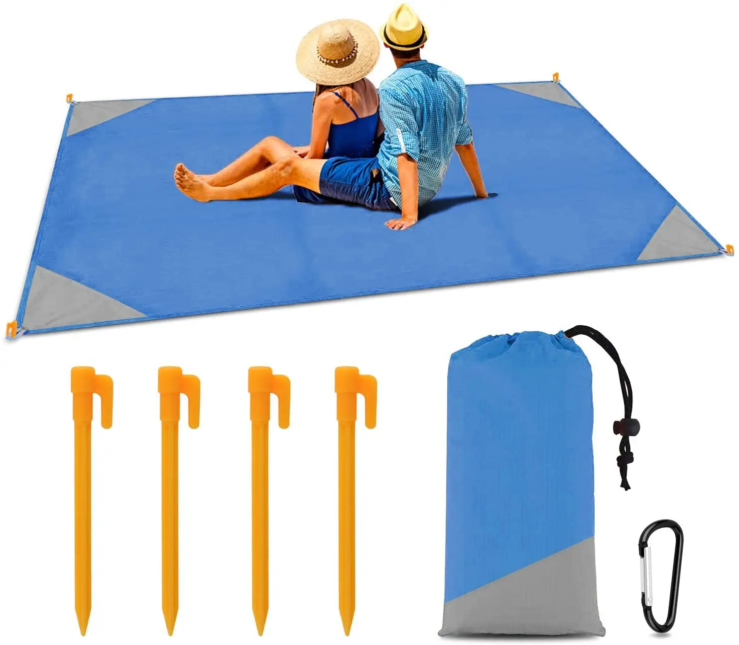 WQ Camping Picnic Mat Beach Mini Pocket Blanket Picnic Outdoor Blanket Beach Blanket Mat Portable