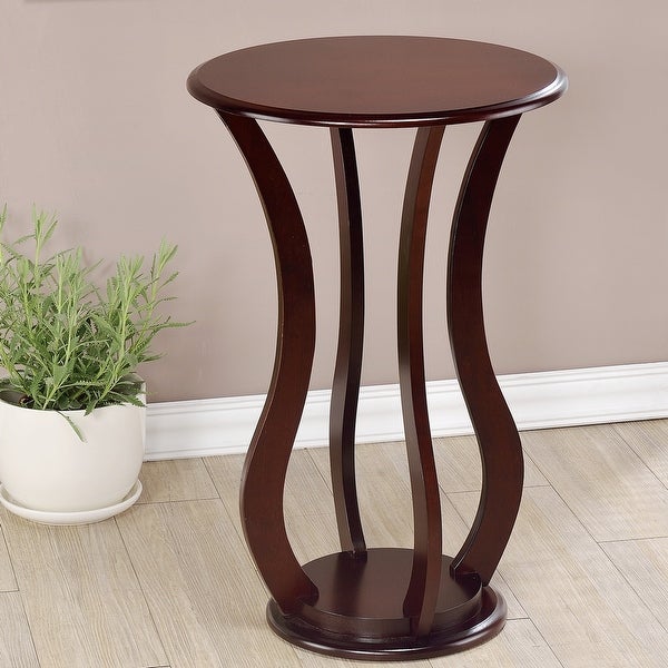 Rajan Curved Legs Design Round Plant Stand Accent Table