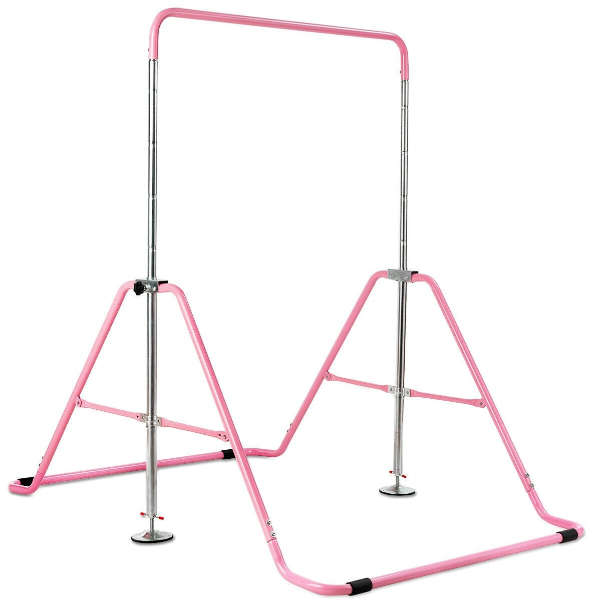 Costzon Expandable Gymnastics Training Bar,3 to 4.5 FT Height Adjustable Junior Horizontal Kip Bar