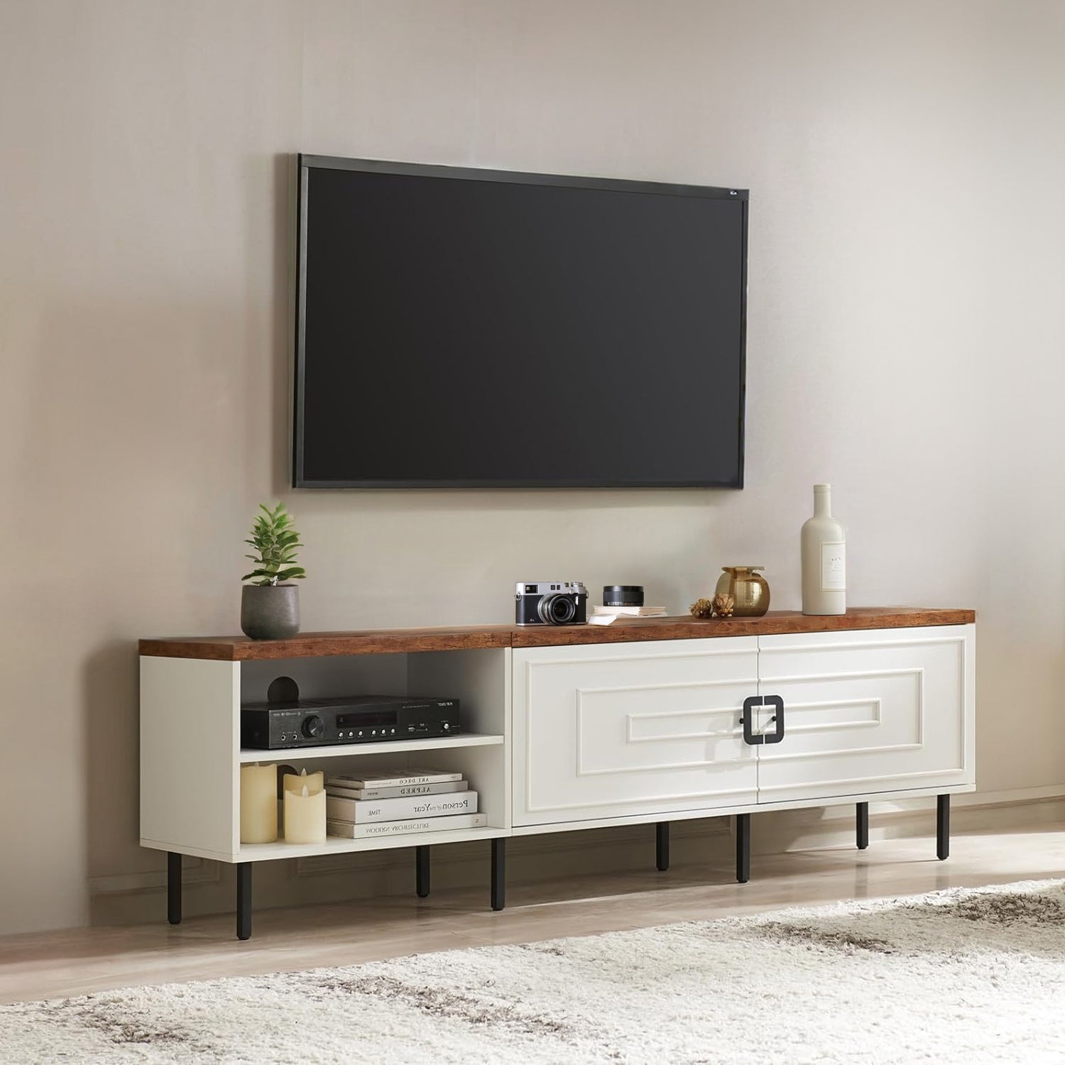 TV Stand with Storage Entertainment Center up to 80 Inch TV