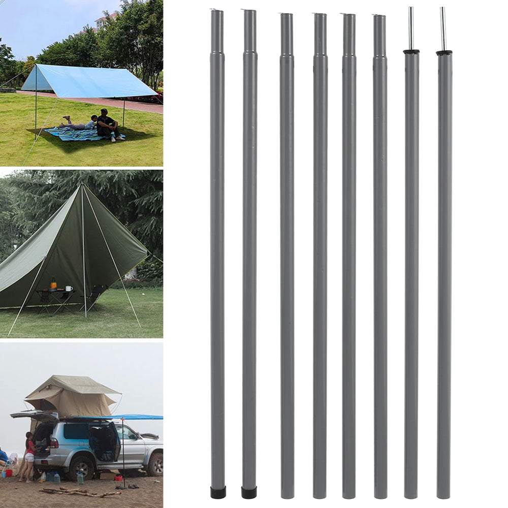 Everso Tent Poles,Adjustable Universal Tent Poles Telescoping Tarp Poles Bars Iron Awning Support Rods for Camping Canopy