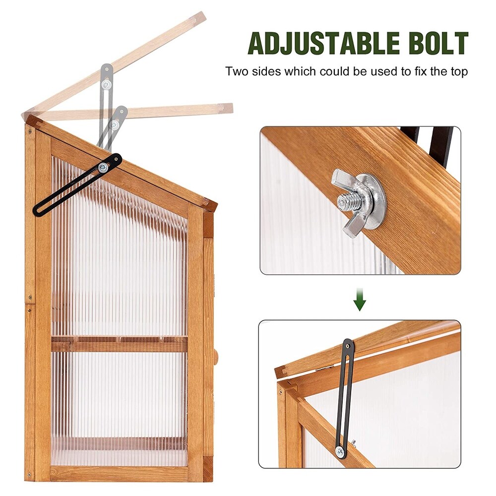 MCombo 2 Tier Cold Frame Greenhouse  Solid Wood 0160