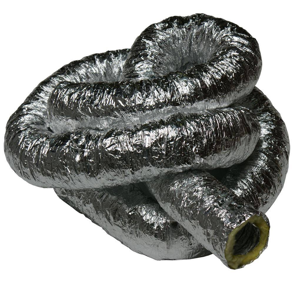 Rubber-Cal HVAC 12 in. x 25 ft. Insulated-Flex Ducting Ventilation Duct Hose 01-194-12