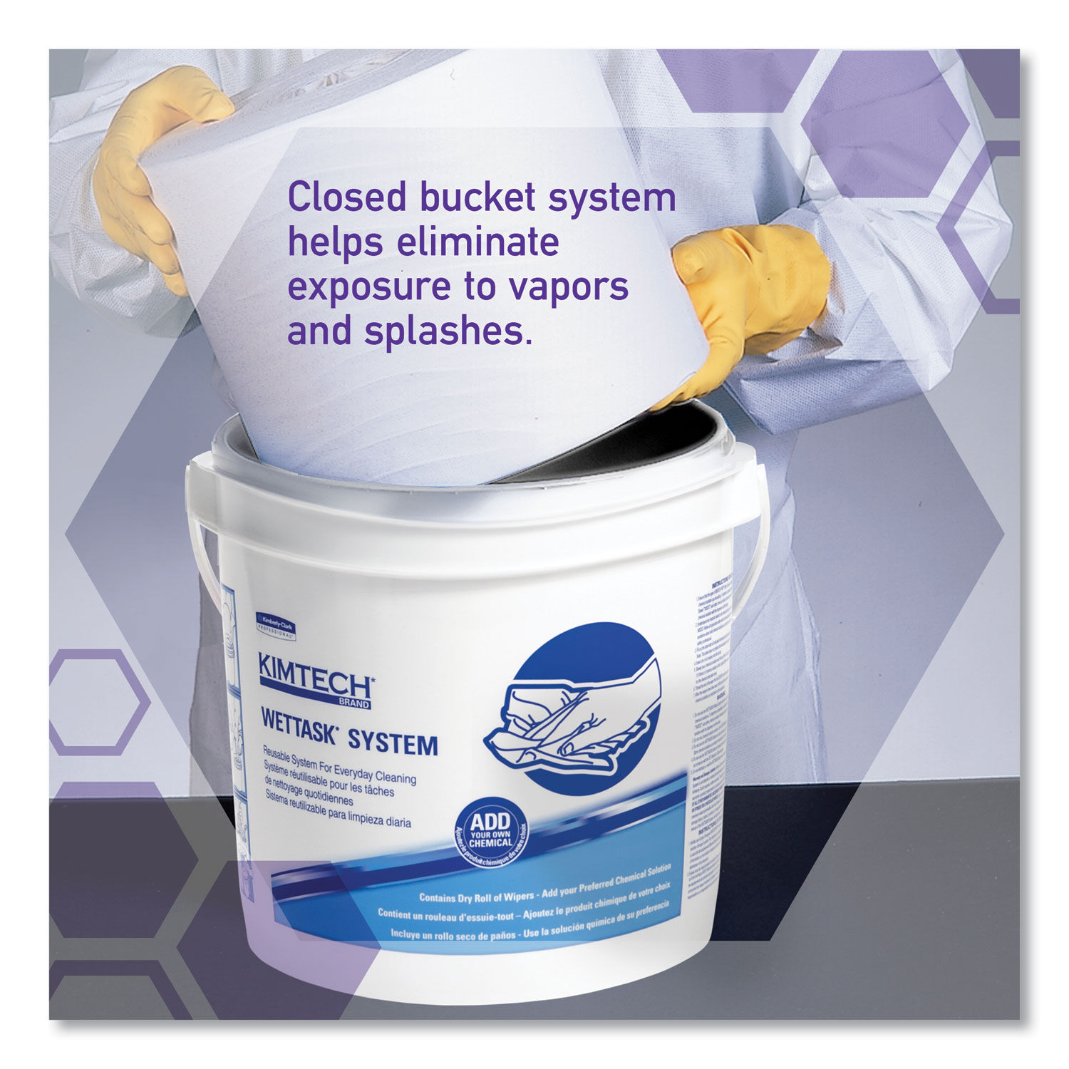 WetTask Customizable Wet Wiping System Bucket by WypAllandreg; KCC51677