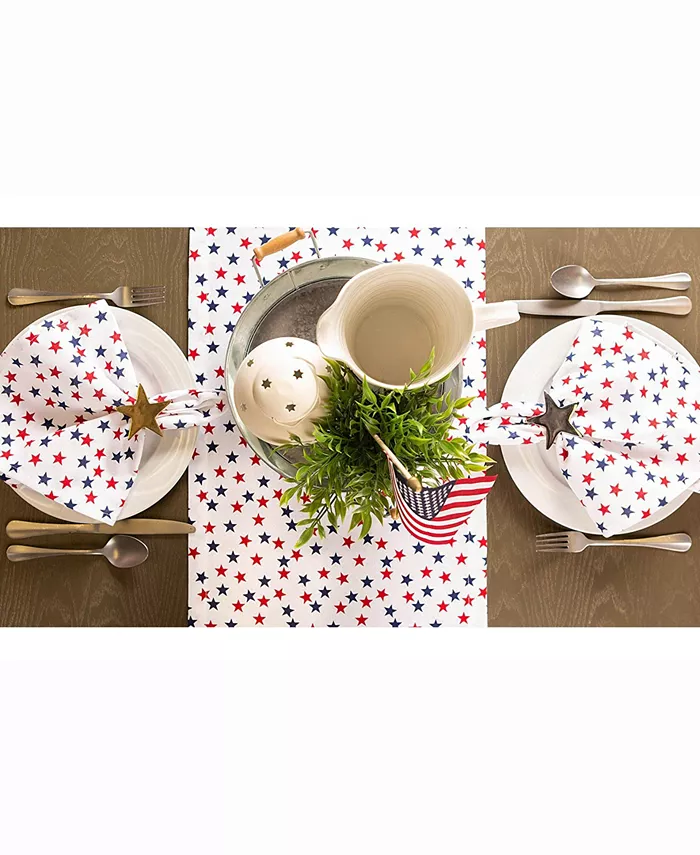 Design Imports Americana Stars Print Table Runner 14 X 72