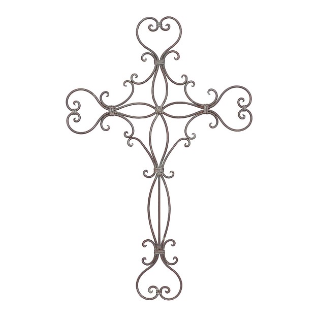 Metal Cross Scroll Wall Decor Black Olivia amp May