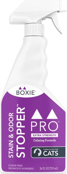 Boxiecat Calming Cat Stain and Odor Remover， 24-oz bottle