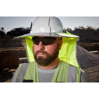 MW BOLT Tinted Brim Visor with High Visibility Yellow Mesh Sunshade and 360-Degree UV Protection 48-73-1072