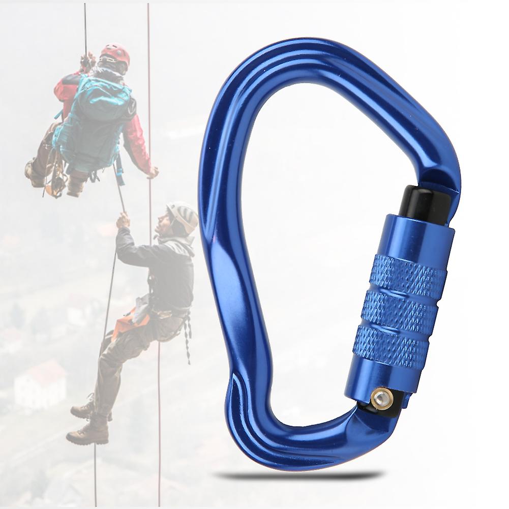 Kn-23-7-7 Outdoor Climbing Carabiner Key Chain Clip Keyring Snap Hook Automatic Buckle For Camping Mountaineeringblue