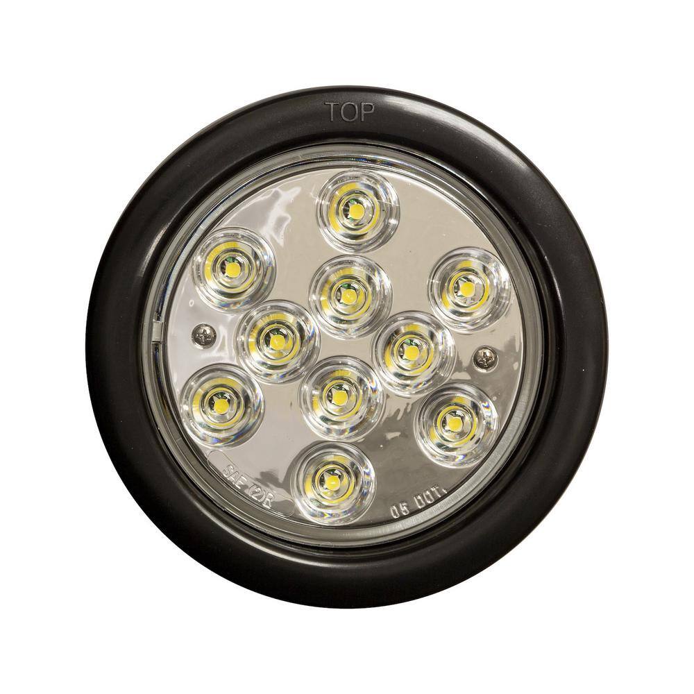 Buyers Products Company 4 in. Clear Round Backup Light Kit with 10 LED 5624310