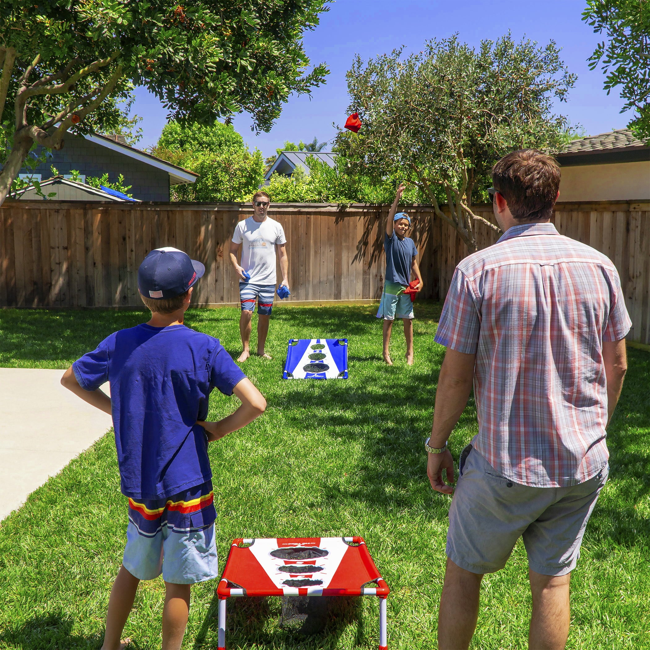 GoSports Tri Toss Cornhole Game - Portable Indoor and Outdoor Bean Bag Toss Game