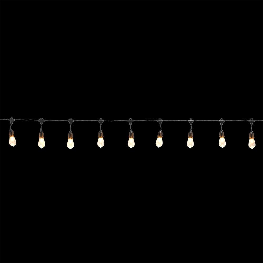 Alpine Corporation 93 in. Long 10 Edison Bulb String Lights with Timer EUT150-10-TM