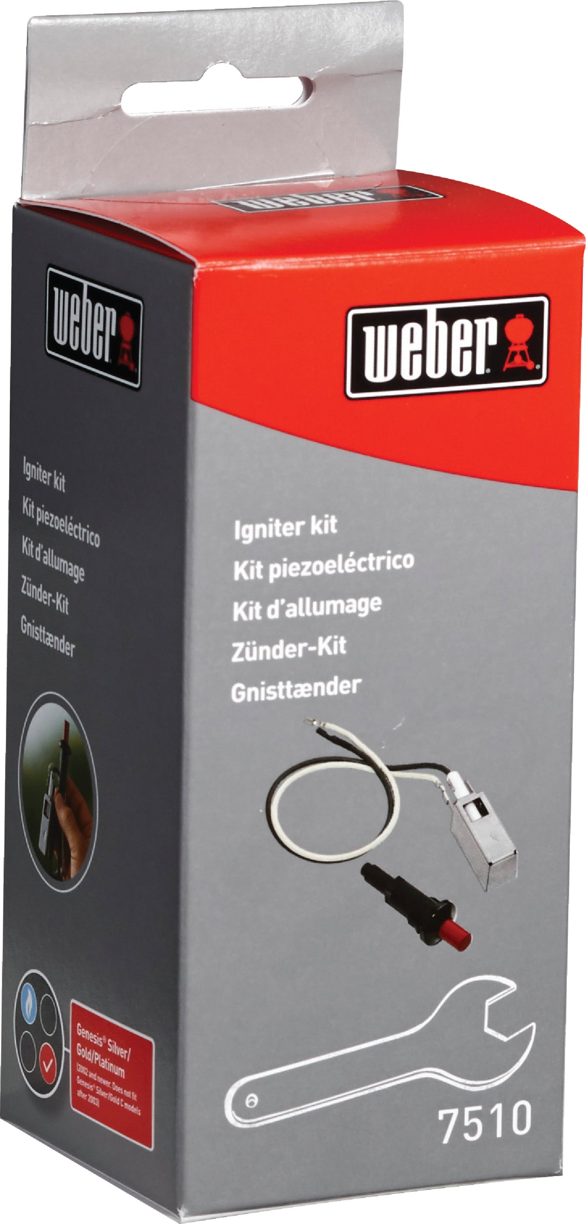 Weber Genesis Gas Grill Igniter Kit Black W Red Button