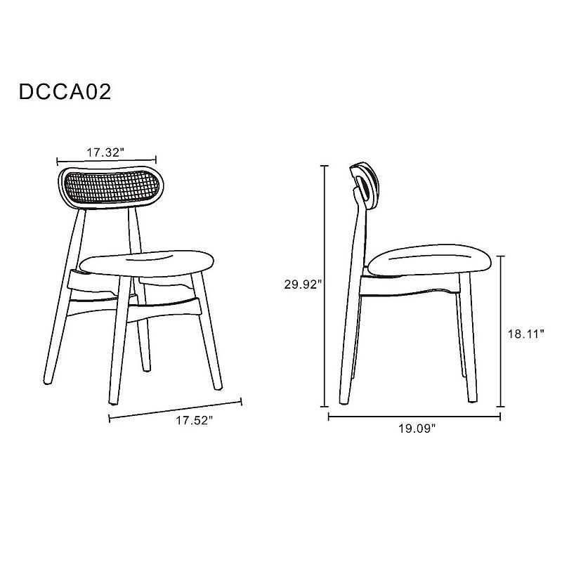 MANHATTAN COMFORT Colbert Dining Chair 4-piece Set