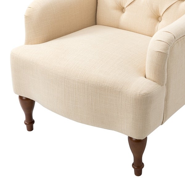 Bacchae Comfy Accent Armchair with Recessed Arms Set of 2 by HULALA HOME