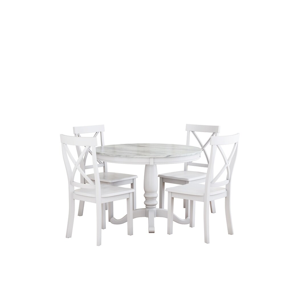 5 Pieces Dining Table and Chairs Set