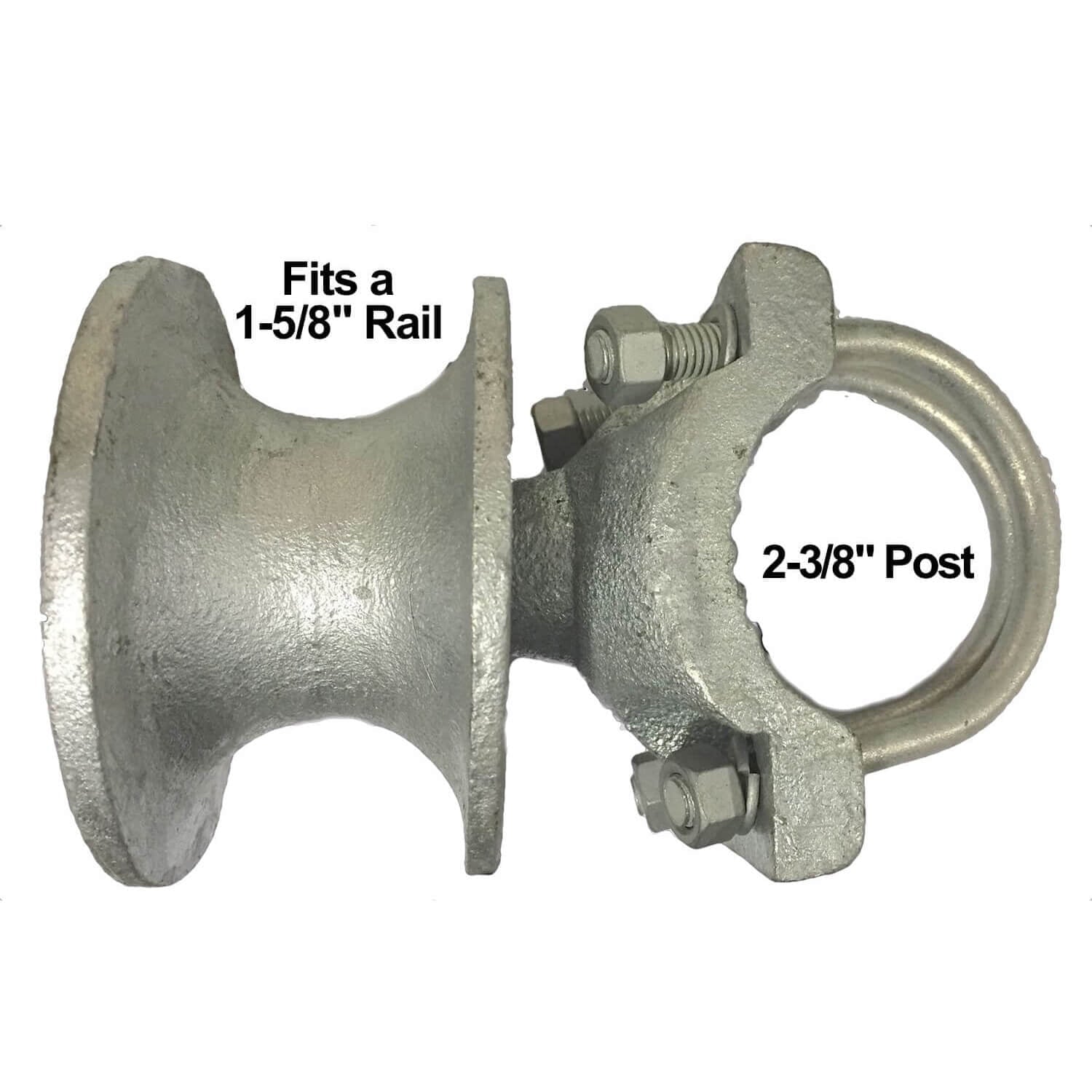 Jake Sales Brand - Mini Cantilevered Gate Rollers - For 2-3/8" Fence Post and 1-5/8" Gate Frame - Each