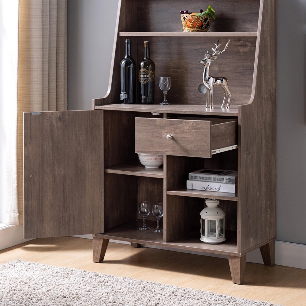 Modern Wine Cabinet with 4 Shelves and 1 Drawer