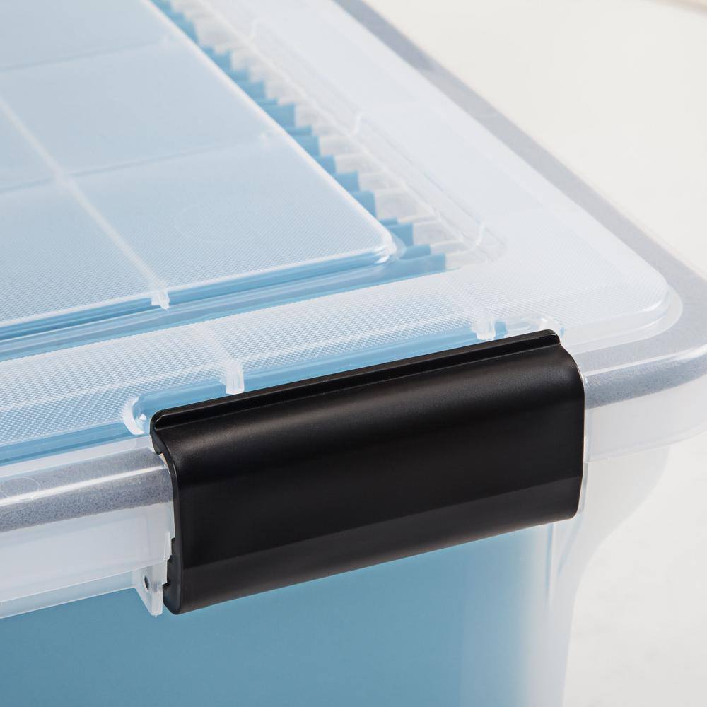 IRIS 32 Qt. WeatherPro Storage Box in Clear (6-Pack) 585250