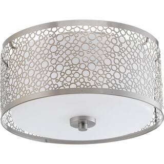 Progress Lighting 11 in. Mingle 17-Watt Brushed Nickel Integrated LED Flush Mount P2318-0930K9