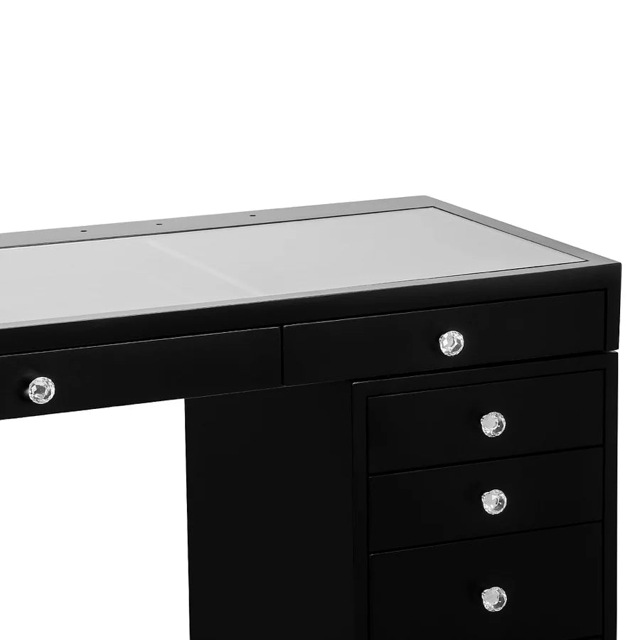 IVFT-19RJ068L1-BLK-N | SlayStation® Pro Premium Vanity Table with Drawers