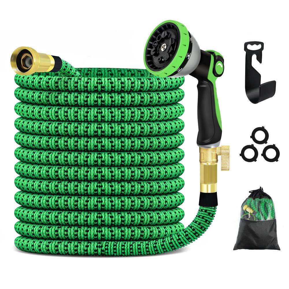 WeGuard 100 ft. Expandable Garden Hose Flexible Water Hose with 10 Function Nozzle Garden Water Hose 341000121